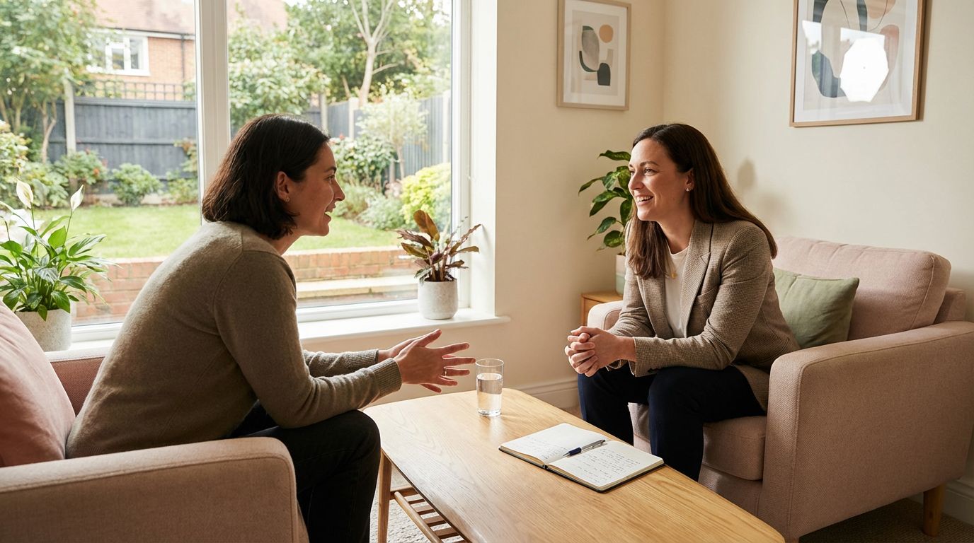 Individual therapy session for stimulant addiction treatment