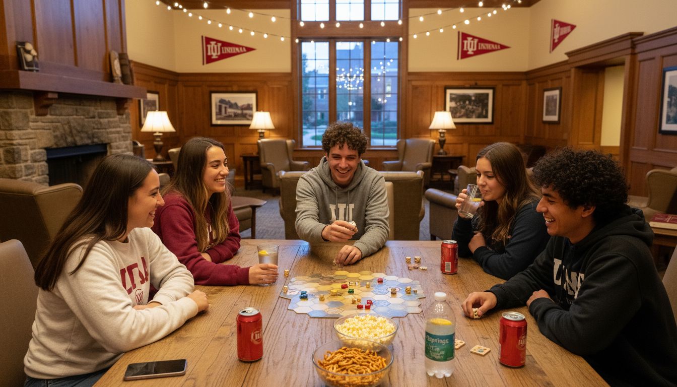 College students socializing at alcohol-free gathering
