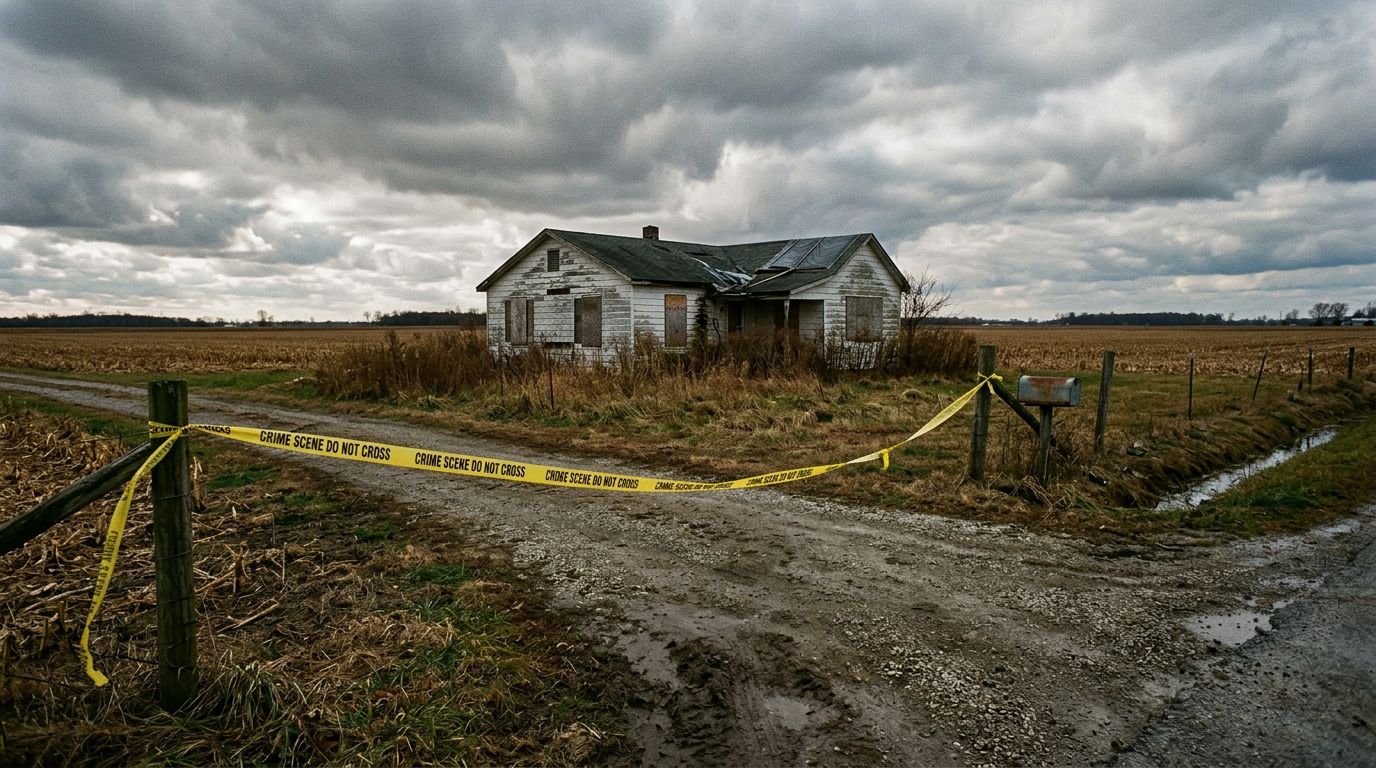 Rural Indiana landscape illustrating the geographic scope of the meth crisis
